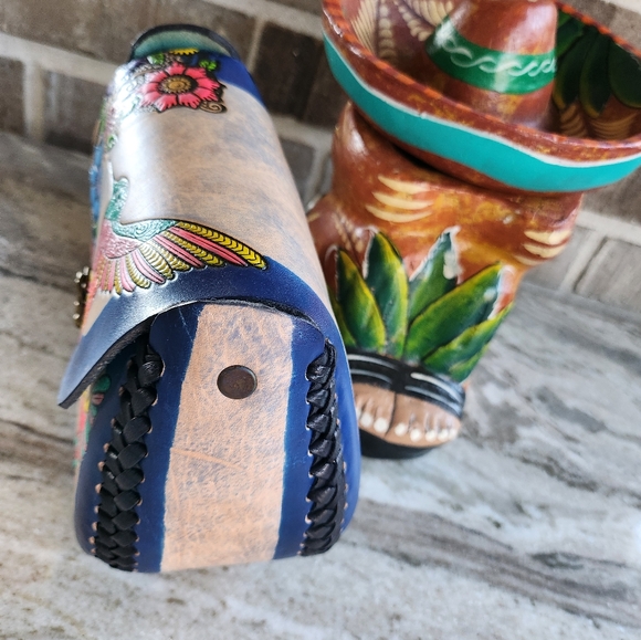 Hand Tooled Hummingbird Crossbody - Picture 2 of 16